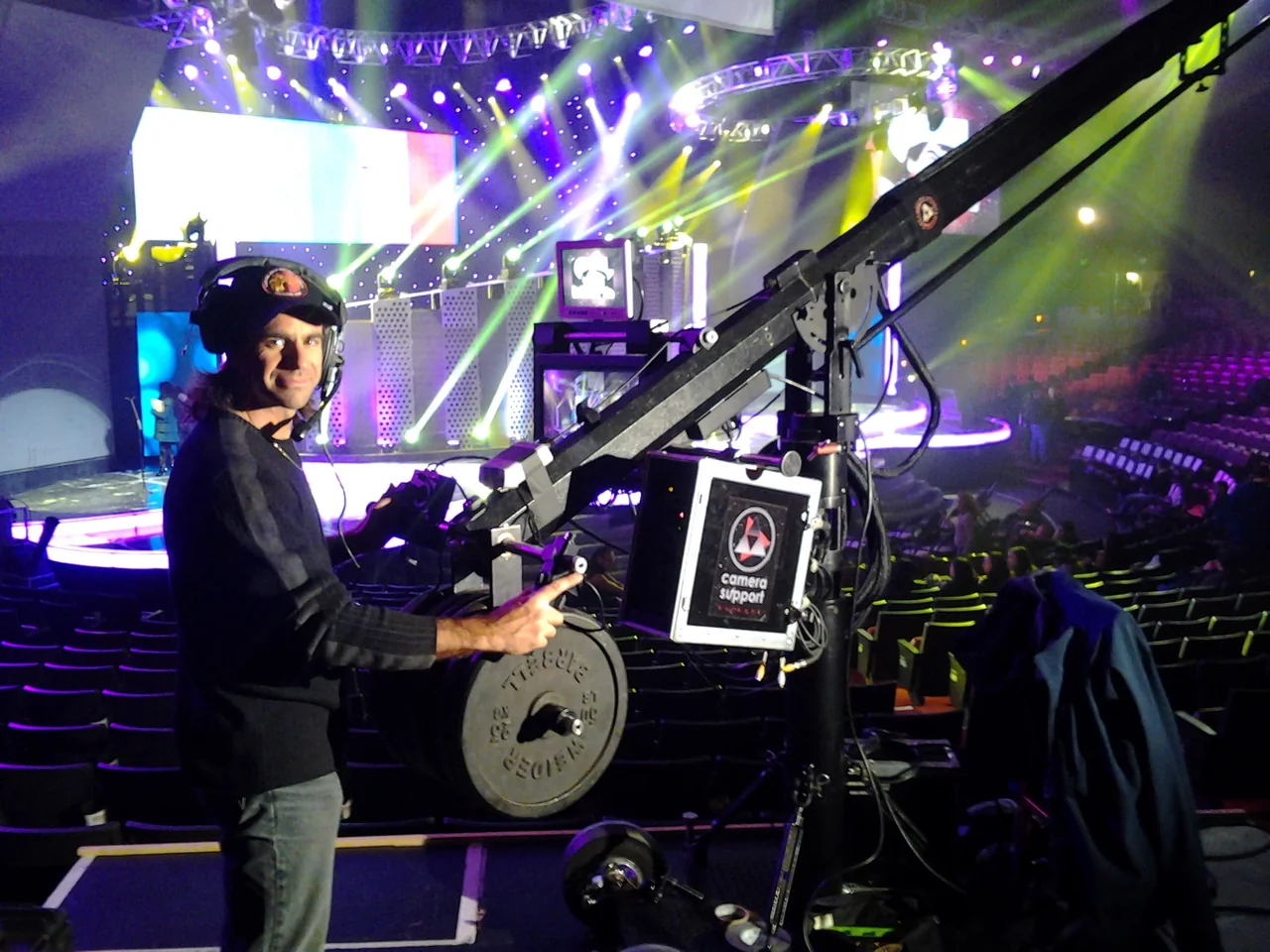 Ariel operating at a brightly lit live-production stage
