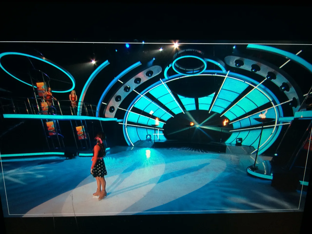A polished television studio set prepared for production